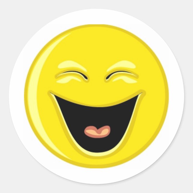 Have a Laugh Face Classic Round Sticker (Front)
