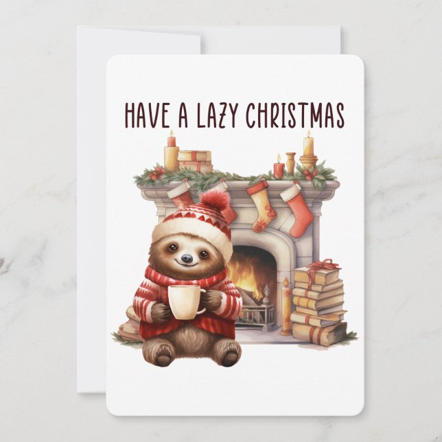 Have a lazy Christmas Holiday Card (Front)