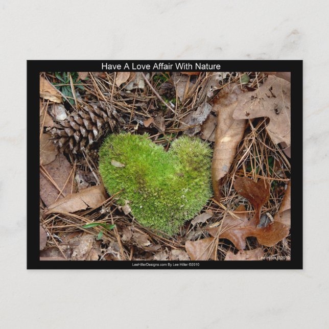 Have a Love Affair with Nature Moss Heart Gifts Postcard (Front)