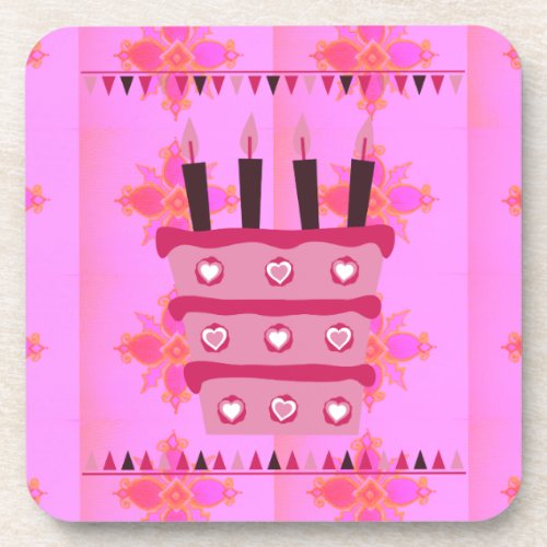 Have a Lovely Blessed Wonderful  Happy Birthday Beverage Coaster