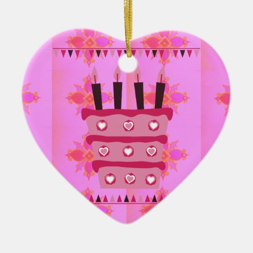 Have a Lovely Blessed Wonderful  Happy Birthday Ceramic Ornament