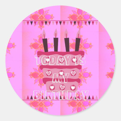 Have a Lovely Blessed Wonderful  Happy Birthday Classic Round Sticker