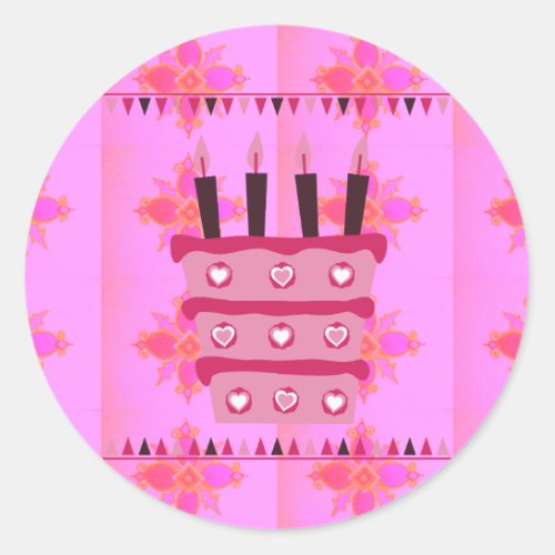 Have a Lovely Blessed Wonderful  Happy Birthday Classic Round Sticker