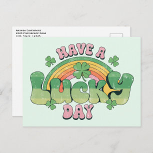 Have a Lucky Day Retro St. Patrick's Day Postcard