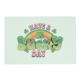 Have a Lucky Day Retro Typography Placemat