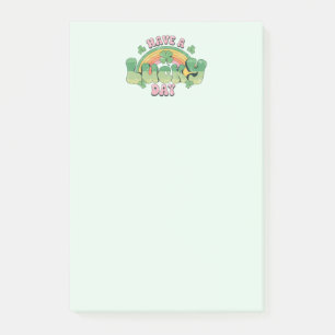 Have a Lucky Day Retro Typography Post-it Notes