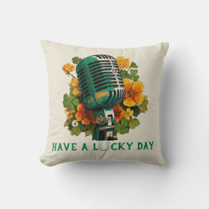 Have a Lucky Day – St. Patrick’s Music Art Throw Pillow