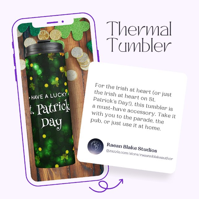 "Have a Lucky St. Patrick's Day" Thermal Tumbler (Creator Uploaded)
