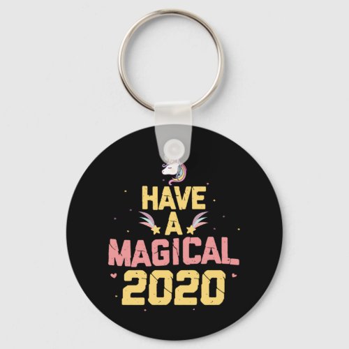 Have A Magical 2020 Happy New Year Unicorn Gift Keychain