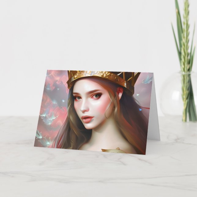Have a Magical Birthday | Pretty Ethereal Woman Card (Front)