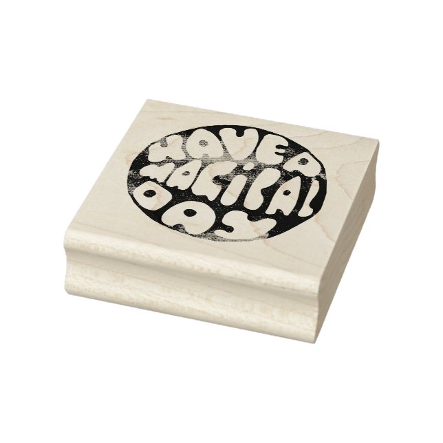 Have a Magical Day - Cute Kids  Rubber Stamp (Stamp)