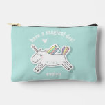 Have a Magical Day! Cute Unicorn Kids  Accessory Pouch