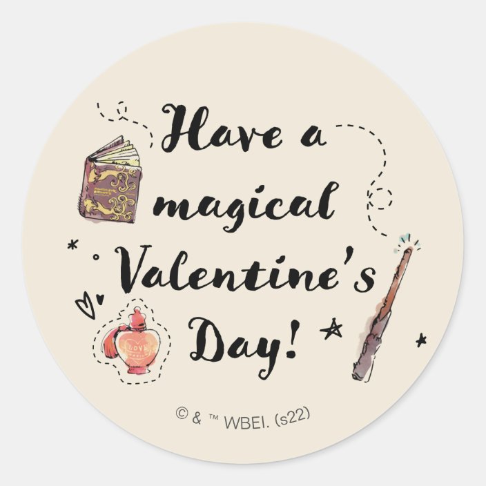 have-a-magical-valentine-s-day-classic-round-sticker-zazzle