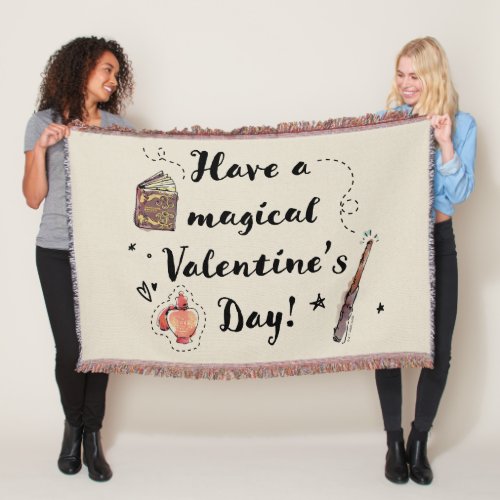 Have A Magical Valentines Day Throw Blanket