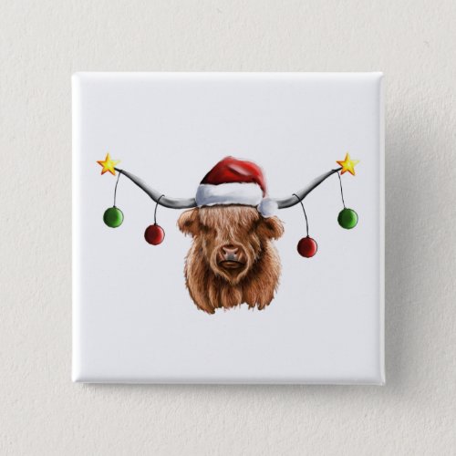 Have a Merry Hielan Coo Christmas  Button
