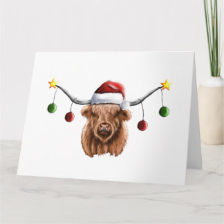 Have a Merry Hielan Coo Christmas Card