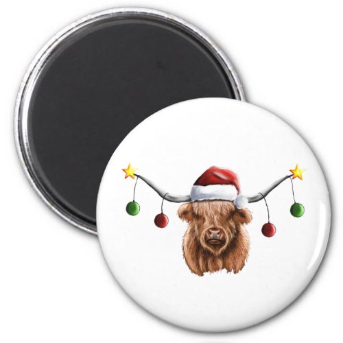Have a Merry Hielan Coo Christmas Magnet