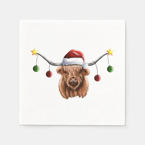 Have a Merry Hielan Coo Christmas Napkins