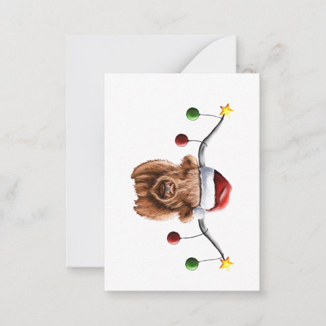 Have a Merry Hielan Coo Christmas Note Card (Front)