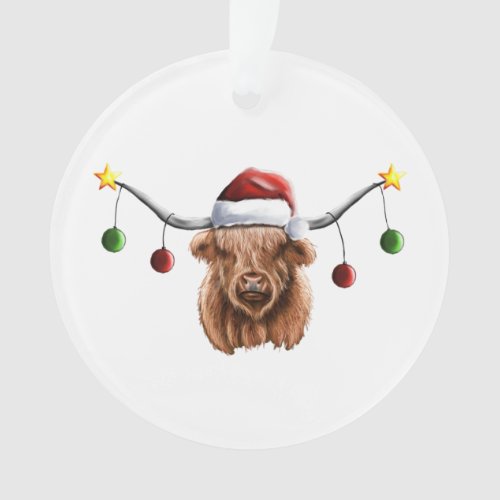 Have a Merry Hielan Coo Christmas Ornament