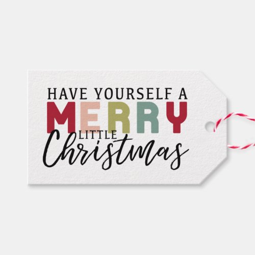 Have a merry little christmas colorful gift tags