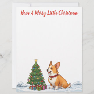 Have A Merry Little Christmas - Corgi Letterhead