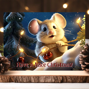 Have a Mice Christmas Cute Mouse Holiday Card