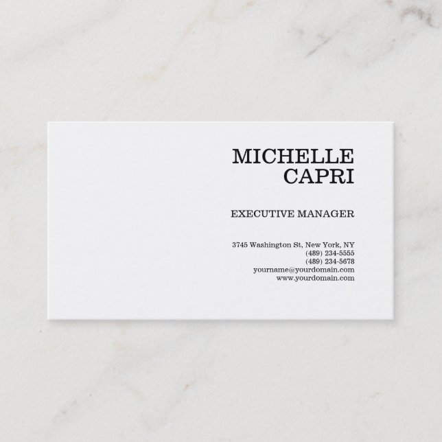 Have a Minimalist Modern Plain Printed Business Card (Front)