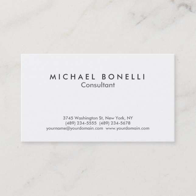 Have a Minimalist Modern Plain Printed Business Card (Front)