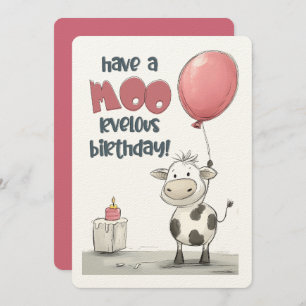 Have a MOO-rvelous Birthday! A Cow-mazing Day Invitation