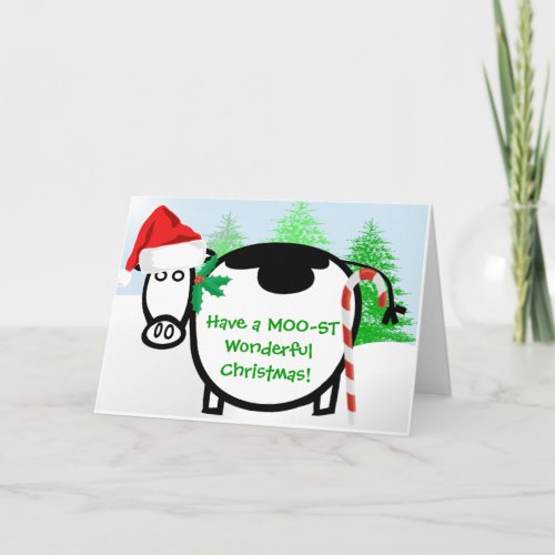 Have a MOO_ST Wonderful Christmas _ _ Holiday Card