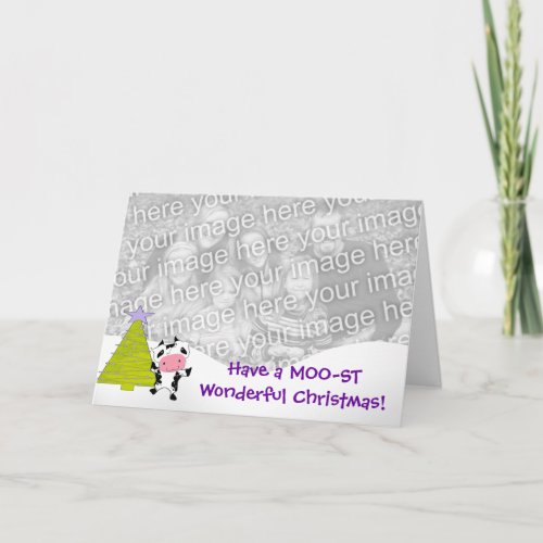 Have a MOO_ST Wonderful Christmas Holiday Card