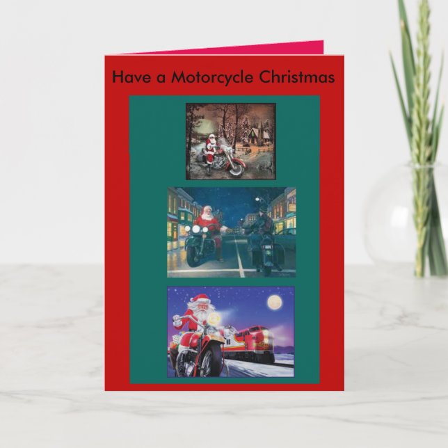 Have a Motorcycle Christmas card (Front)