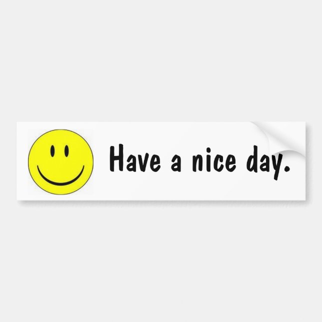 Have a nice day 1970's retro bumper sticker (Front)