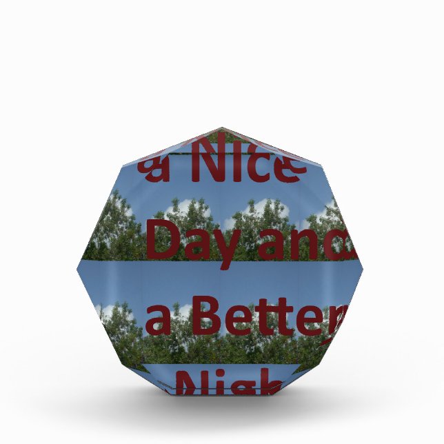 Have a Nice Day & a Better Night Art Acrylic Award (Front)