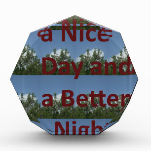 Have a Nice Day & a Better Night Art Acrylic Award