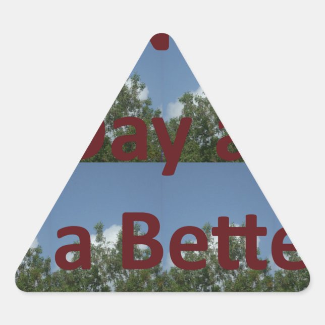 Have a Nice Day & a Better Night Art Triangle Sticker