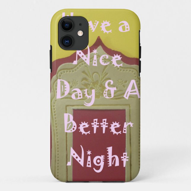 Have a Nice Day & A Better Night Framed Art Print Case-Mate iPhone Case (Back)