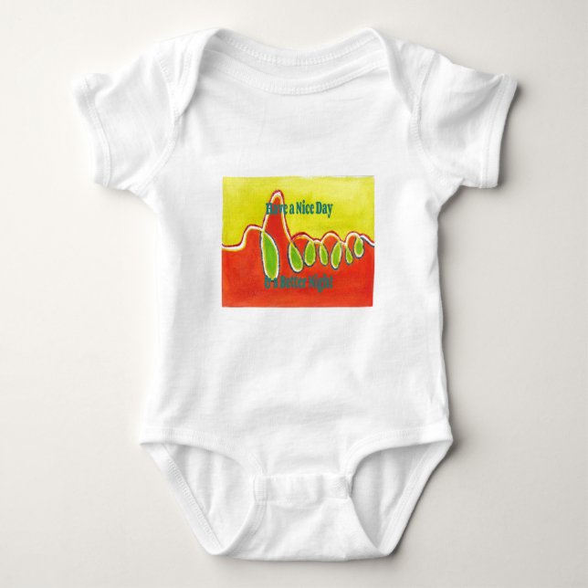 Have a Nice Day & a Better Night Oil Painting Art  Baby Bodysuit (Front)