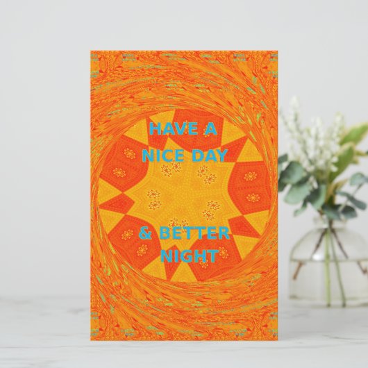 Have a Nice Day & a better Night red Design (Standing Front)