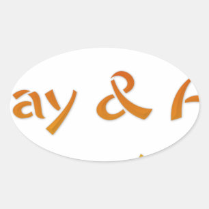 Have a Nice Day & A Better Night Text Art Design Oval Sticker