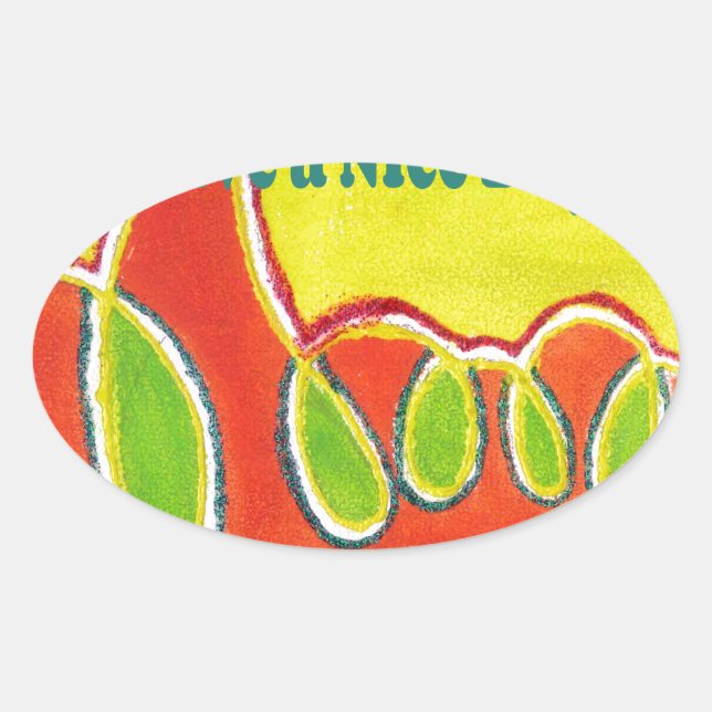 Have a Nice Day & a Better Night with gratitude Oval Sticker (Front)