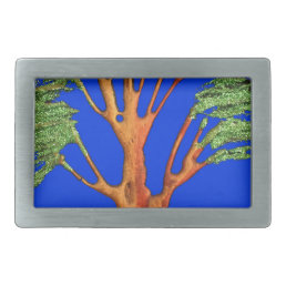 Have a Nice Day African  ECO Blue Sky Acacia Tree  Belt Buckle