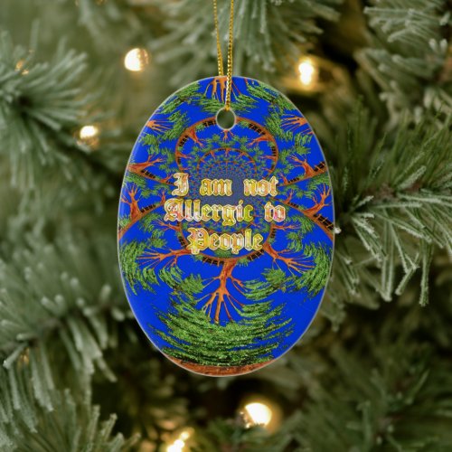 Have a Nice Day African  ECO Blue Sky Acacia Tree  Ceramic Ornament