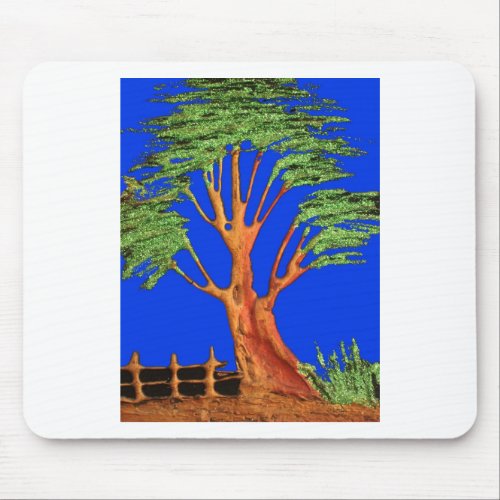 Have a Nice Day African  ECO Blue Sky Acacia Tree  Mouse Pad