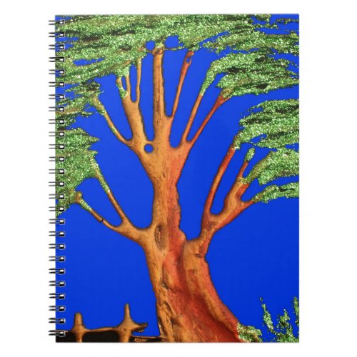 Have a Nice Day African  ECO Blue Sky Acacia Tree  Notebook