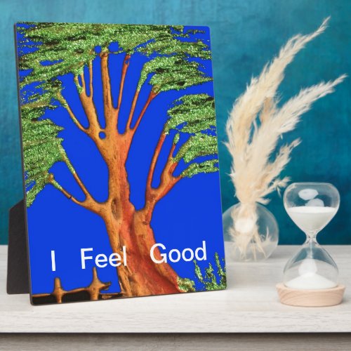 Have a Nice Day African  ECO Blue Sky Acacia Tree  Plaque