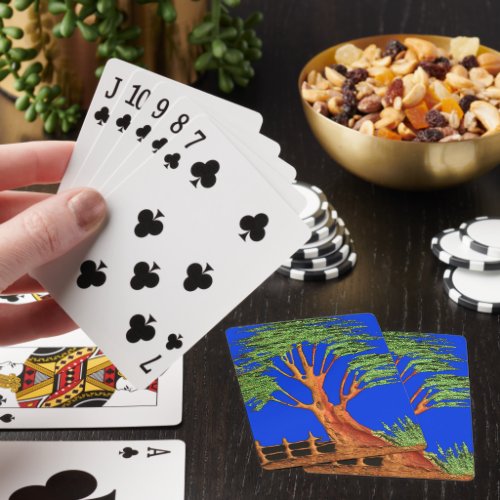 Have a Nice Day African  ECO Blue Sky Acacia Tree  Playing Cards