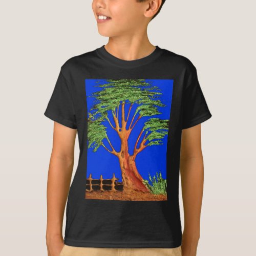 Have a Nice Day African  ECO Blue Sky Acacia Tree  T_Shirt