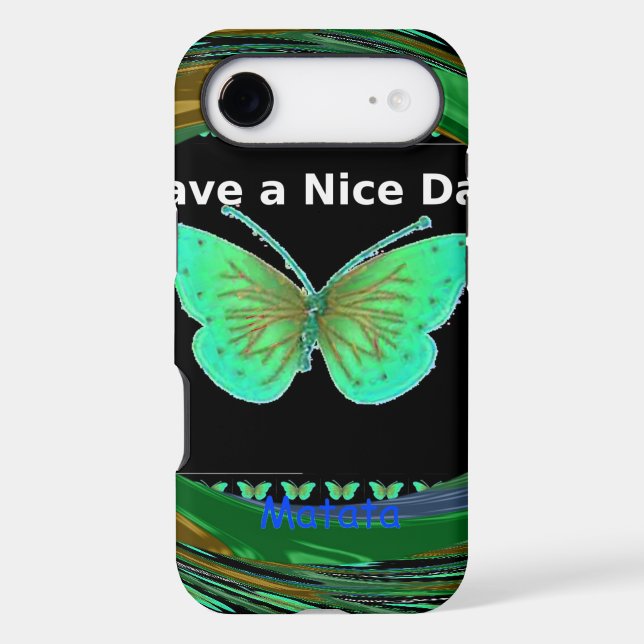 Have a Nice Day and a better night butterfly.png Case-Mate iPhone Case (Back)